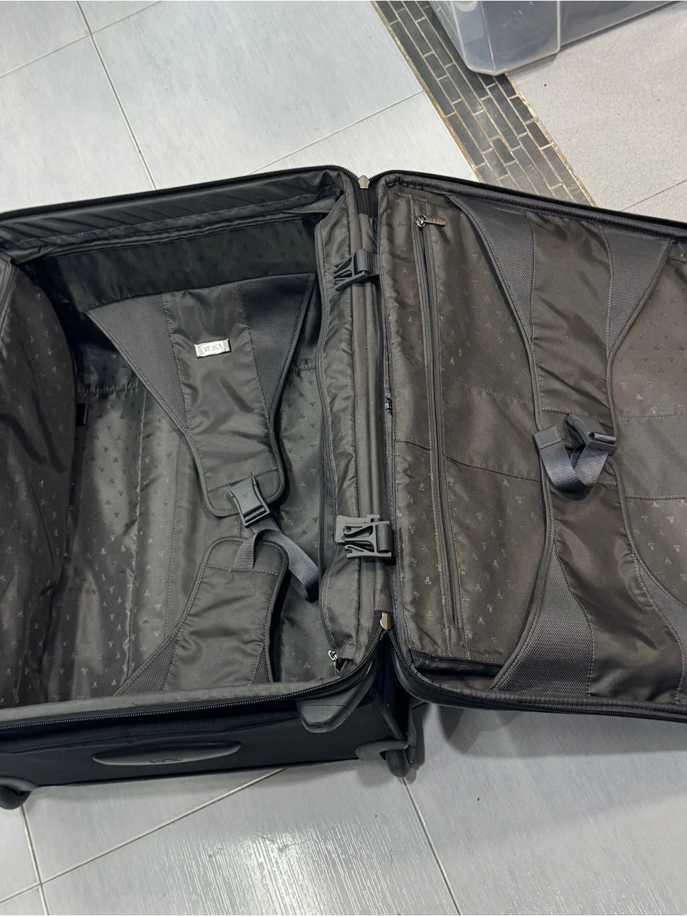 TUMI Alpha 24” Black Nylon Luggage 2-Wheel Carry-On Travel Suitcase 22024D4
